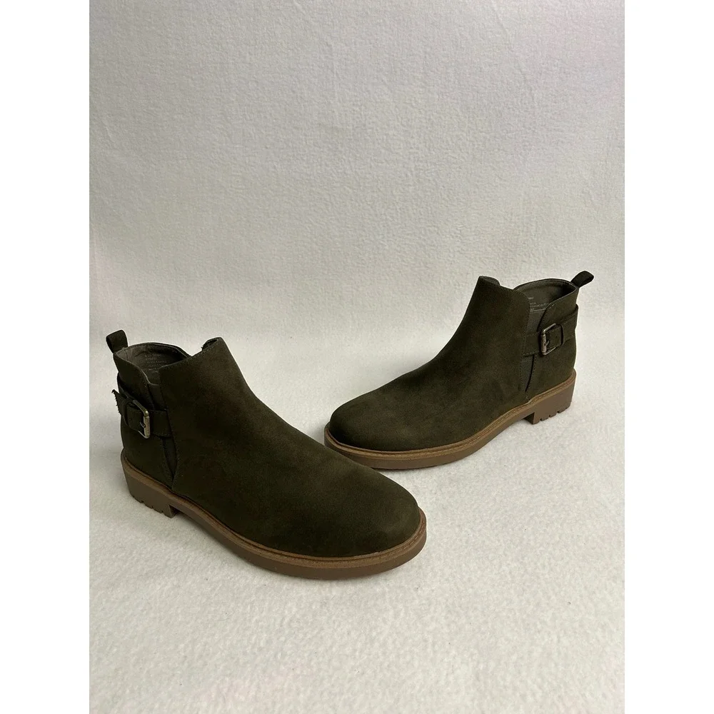 Boho Gorpcore Esprit Womens 8.5M Olive Green Sienna Ankle Bootie E1SIE60